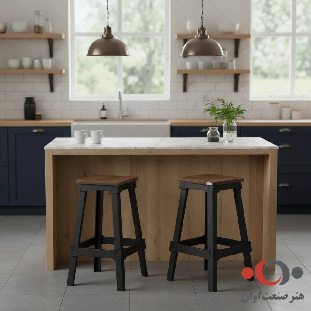 صندلی کانتر نارسیس چوبی