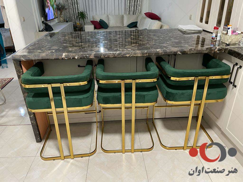 صندلی کانتر سلنا طلائی