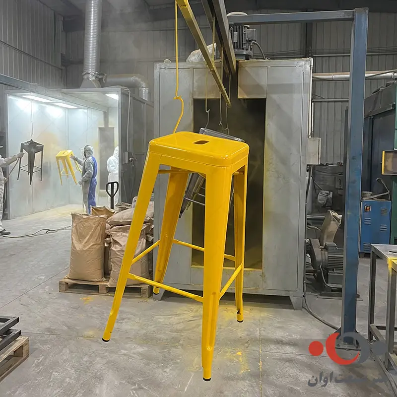 صندلی اپن تولیکس با رنگ استاتیک کوره ای