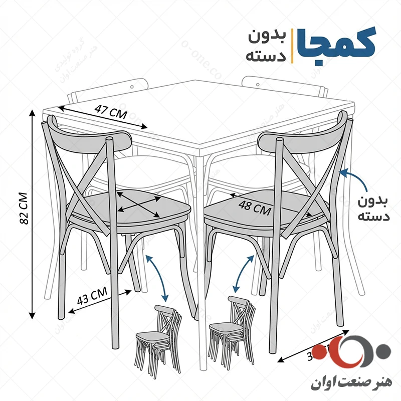 ابعاد صندلی تونت لهستانی