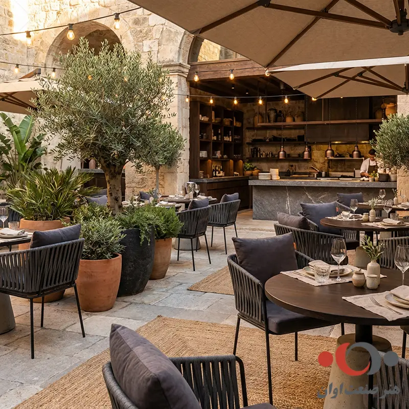 صندلی فضای باز رستوران مدل درسا