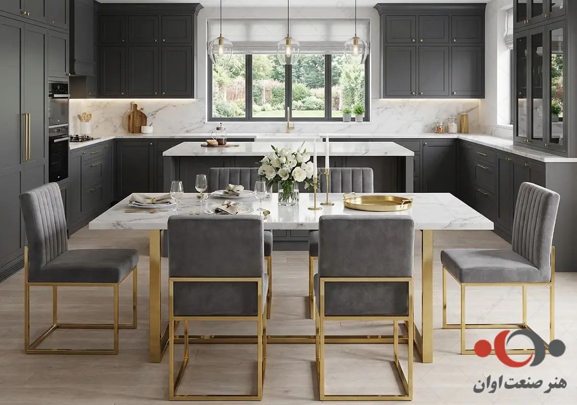 صندلی آسنا پایه طلائی