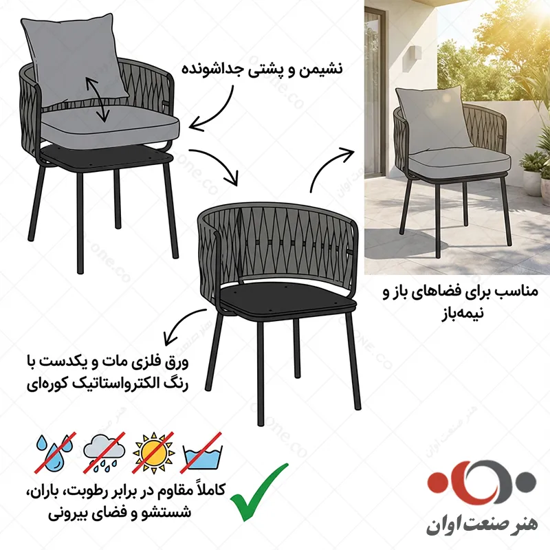 صندلی فضای باز آلین