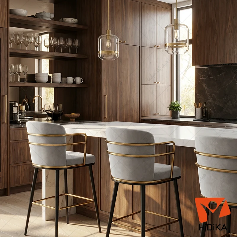 صندلی کانتر آگرین بدنه طلائی