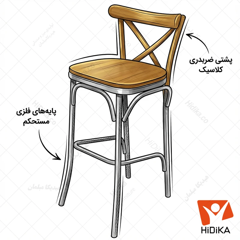 صندلی اپن تونت فلزی