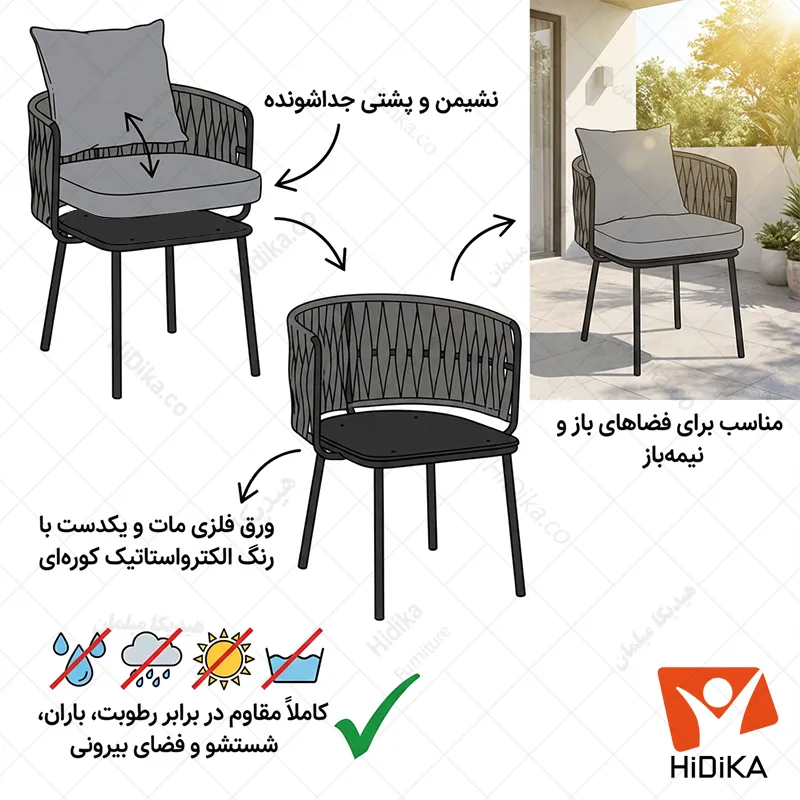 صندلی فضای باز آلین