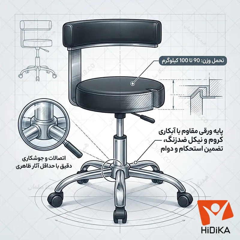 صندلی تابوره آزمایشگاهی زیمنسی