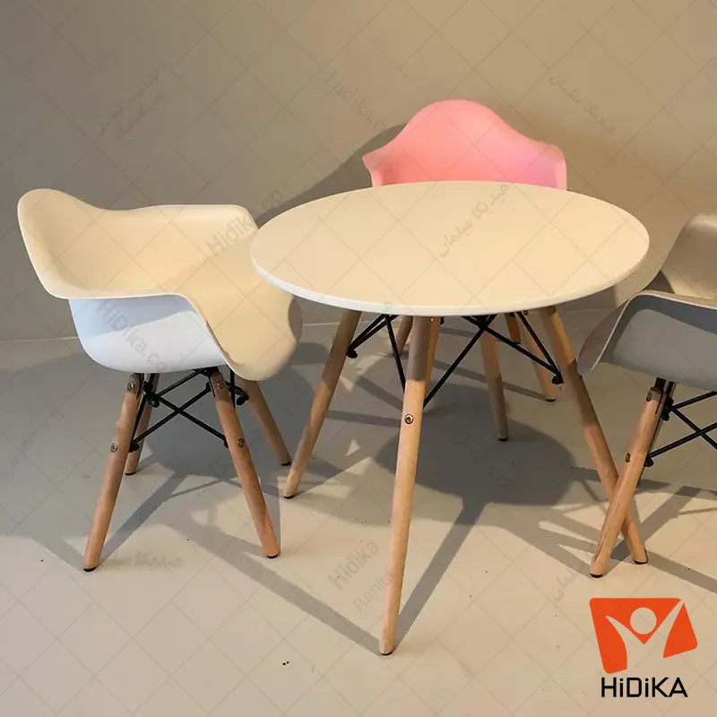 ست میز و صندلی کودک پایه چوبی