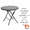 میز تاشو صفحه شیشه ای الیکا