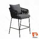 صندلی کانتر درسا پارچه طوسی