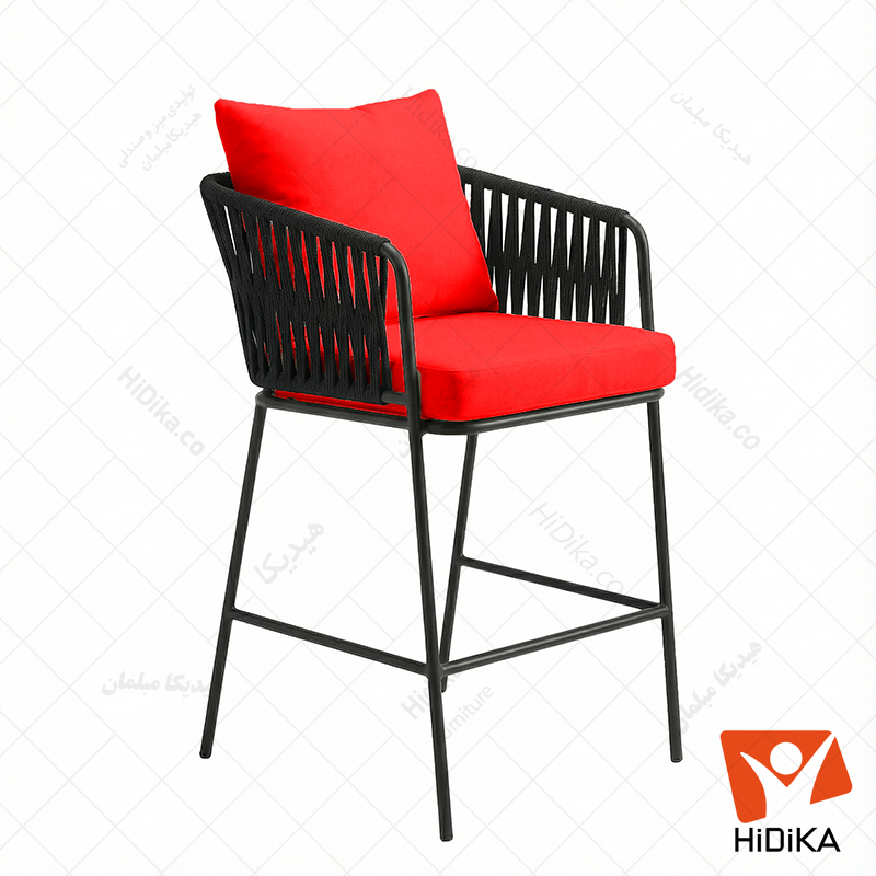 صندلی کانتر درسا پارچه قرمز