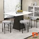 صندلی پایه فلزی دلوین بدون پشتی