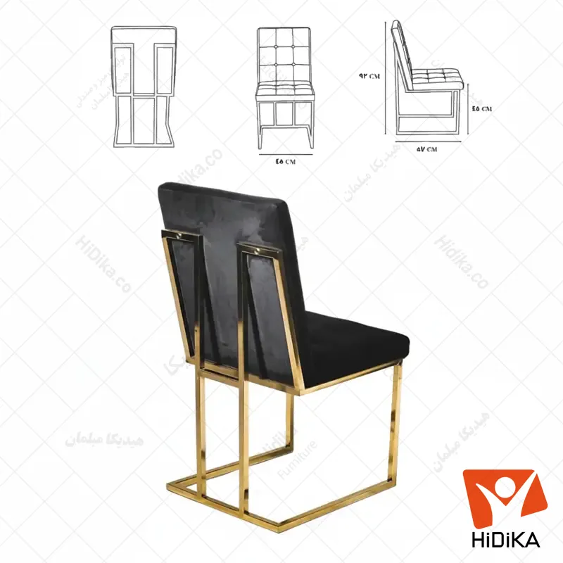 ابعاد صندلی ملینا