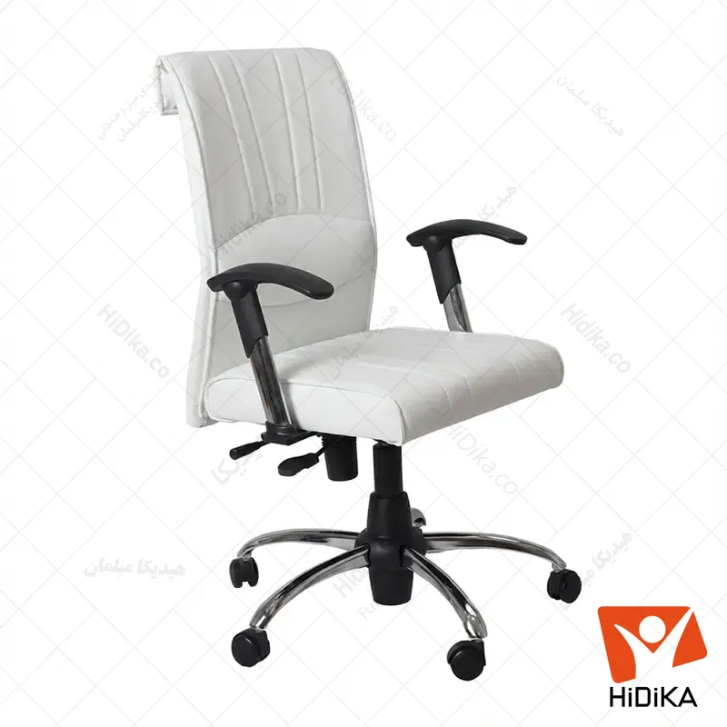 صندلی اداری طبی چرم سفید