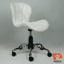 صندلی لارا گردان چرم پارس سفید