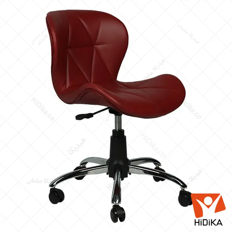 صندلی لارا چرم زرشکی