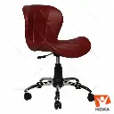 صندلی لارا چرم زرشکی