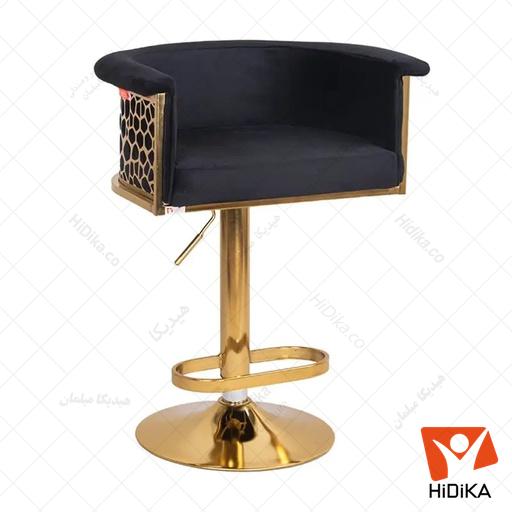 صندلی جکدار سوفیا کندویی (بدنه آبکاری نقره ای ( کروم pvd ), پارچه سفید شیری کد 1)